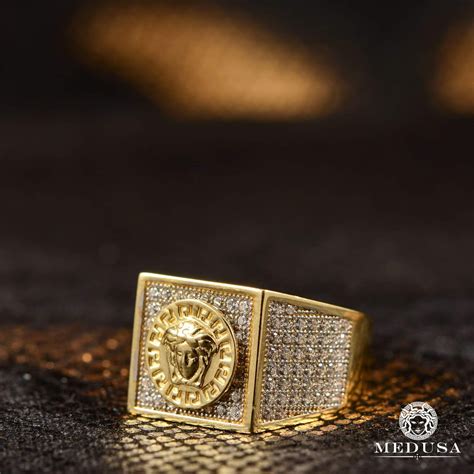 versace men.rings gold|Versace jewellery for men.